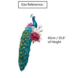 Peacock Wall Decals Peel and Stick,Peacock Wall Stickers Decor for Home Living Room Bedroom Bathroom,Peacock Wall Art Mural