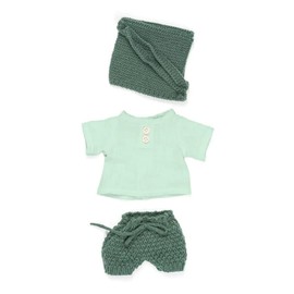 Miniland 31649 Forest Boys Dolls Clothes Set 32 cm Green / White