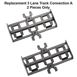 Hot Wheels Replacement Part for Hot-Wheels Augmoto Augmented Reality Racing Track Set - FWK44 ~ Replacement 3 Lane Track Connection A ~ Package of 2 Gray