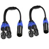 1 Male to 2 Female XLR Y Splitter Micrphone Cable,(11.8
