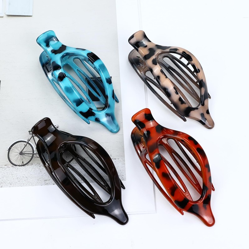 Lawie 8 Pieces Plastic Flat Hair Clips Duckbill French Hair