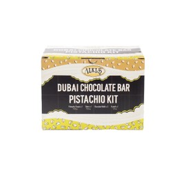 Alkis Dubai Chocolate Bar Pistachio Kit (Does Not Contain Chocolate) Bundle with 4 items : Pistachio Cream, Kataifi, Tahini, Silicone Chocolate Bar Molds (Makes 4 Bars)