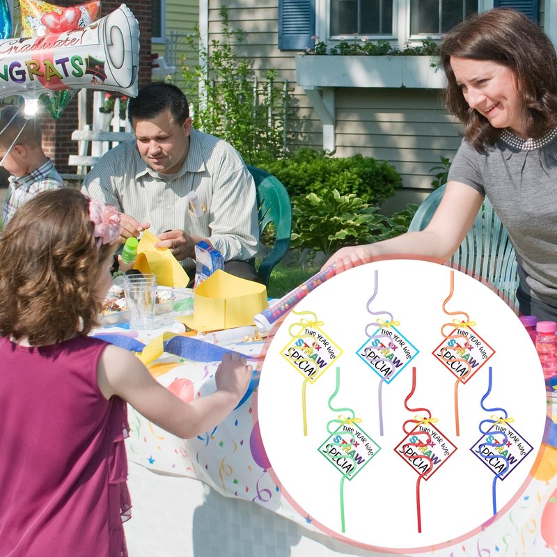 FillTouch 36 Pack Silly Straws End of the Year Gifts