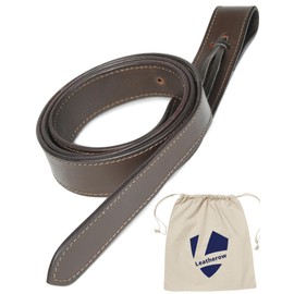 Leatherow Latigo Leather Saddle Cinch Tie Strap - Western Saddle Strap - Leather Saddle Cinch (Dark Brown, 72 Inch)