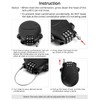 QWORK® 3 Digit Combination Lock, Cable Lock, Security Password Lock,