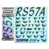 Whipline Solid Black/Chrome 3" Alpha-Numeric Registration Identification Numbers Stickers Decals