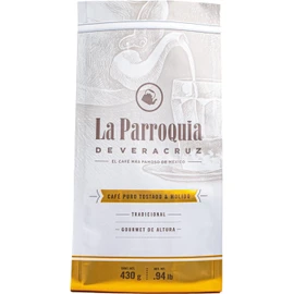 LA PARROQUIA DE VERACRUZ - Café 100% Puro, 430g, Tostado Tradicional, Elaborado con Alta Calidad, Aroma Intenso y Cuerpo Completo