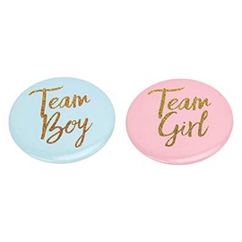 60 Pcs Gender Reveal Button, 2inch Team Boy Girl Button Pins, Baby Shower Pink Blue Button Pin for Baby Shower Party, Gender Reveal Party Supplies and Decorations