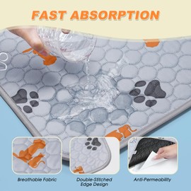 X.P.Made Washable Pee Pads for Dogs, 2 Pack Reusable Puppy Pads, Waterproof Pet Pee Pads for Dog Potty Training, Extra Large Dog Pee Pads for Crate, Playpen, and Whelping, Orange 36"x36"