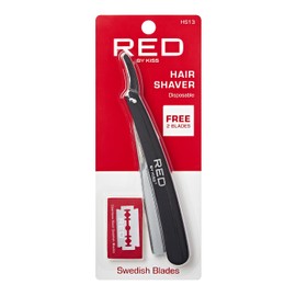 RED by Kiss Stainless Steel Hair Saper, Shaving Razor Blades Edge Trimmer Hair Removers for Men, Blades Hair Shaver (Disposable Shaver)