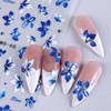 Flower Nail Art Stickers Decals 3D Self-Adhesive Nail Sticker Lily