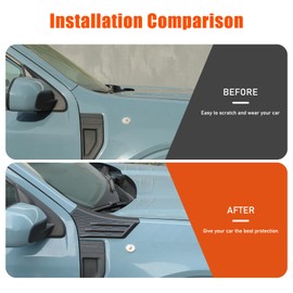 Car Hood Fender Decorative Cover Trim for Ford Maverick 2022-2025, Car Exterior Decoration Accessories (Matte Black)