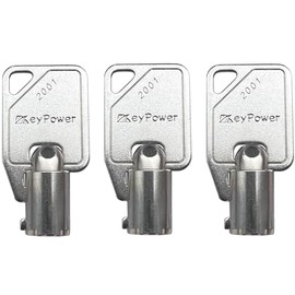 (3) KeyPower 2001-2100 Keys for Sentry Safe Lock Boxes, Tubular Barrel Round Ace Key, Pre-Cut to Your Code: 2009