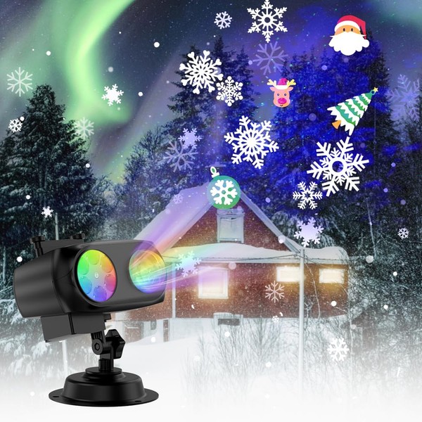 Projector Lights Outdoor, HD Effect 2-in-1 LED Outdoor Projectors with