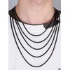 CREATZONE 32.8 Feet 1.2mm Black Snake Chain Necklace Link Cable