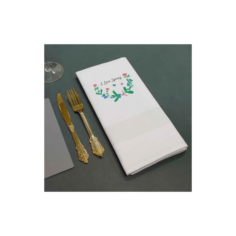 'I Love Spring' Cotton Napkin/Dinner Cloth (NK00042197)