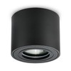 KYOTECH LED Surface-Mounted Spotlight, IP44, Black, Surface-Mounted Ceiling Light, Diameter
