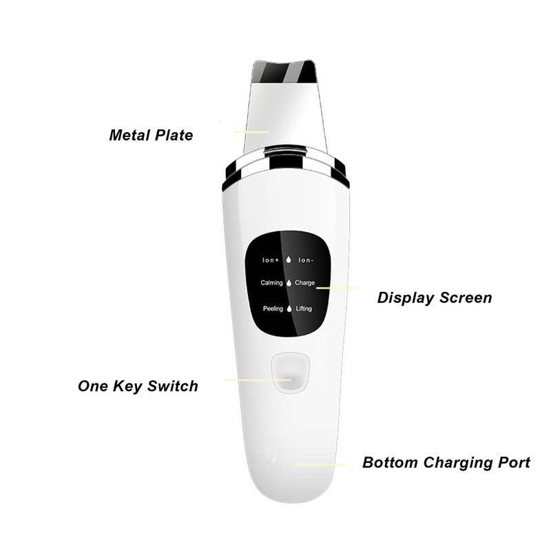 Skin Scrubber Machine Blackhead Removal High Frequency Vibration Facial Pore