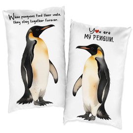Undergo You're My Penguin Gifts Romantic Pillow Cover - Romantic Valentine's Gifts for Boyfriend Girlfriend Her Him - Penguin Throw Pillow Cover 12 x20 inch