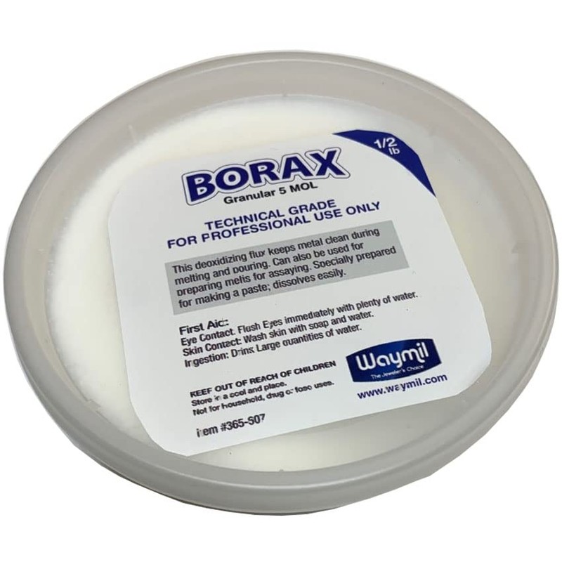 Borax Flux 1/2 Pound Melting Gold Silver Container Jewelry Casting