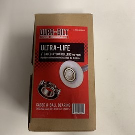 DURA-LIFT Ultra-Life 2" Nylon Garage Roller Reinforced 6200Z Bearing and 4" Stem (10 pack)