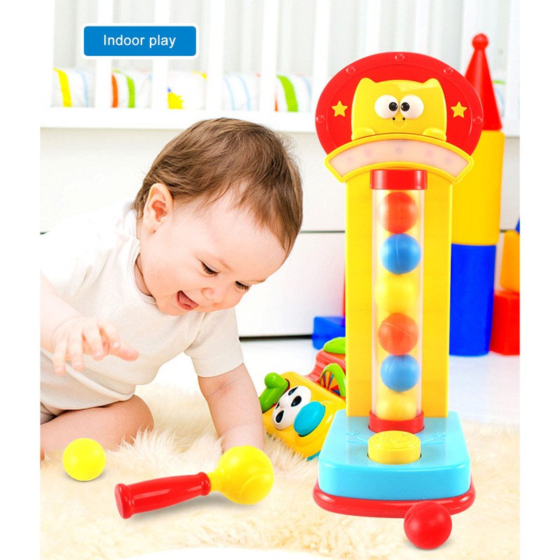 Pounding Ball Toy Colorful Early Educational Improve Flexibility Whack Hammer
