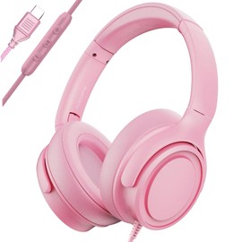 ADOOPE Wired Over-Ear Headphones with USB C Connector, Hi-Fi Stereo Sound, Noise-Isolating Ear Cups, Comfortable Fit for USB C Devices (Pink)