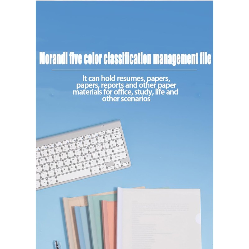 WEZCHUGHAOL A4 Size File Document Report Cover Folder, Clear Pockets,