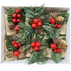 Set of 6-Christmas Napkin Ring-Burlap Christmas Napkin Holders with Pinecone
