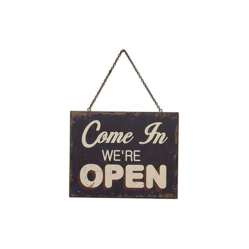 The idolm @ Trade Antique Retro Open Closed Wooden Sign