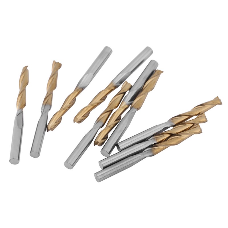 Titanium Coated 2-flute End Mill Milliling Cutter 3.175mm Shank 3.175mm