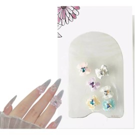 Mouyic  Moños Con Cristales  Para Decoracion De Uñas 6 Moños