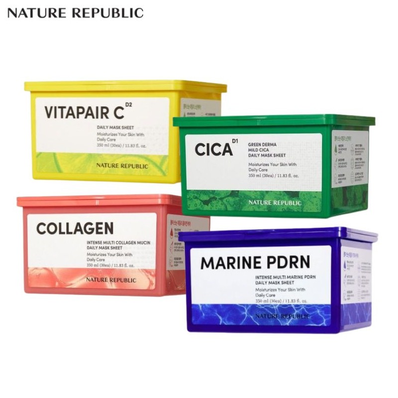 NATURE REPUBLIC Daily Mask Sheet 350ml/30sheets, Type:Vitapair C Brightening