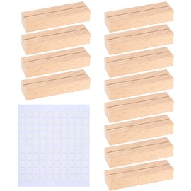 kebitedamai Pack of 12 Wooden Place Card Holders, Wooden Photo Holder, Card Stand, Wooden Stand for Card Stands, Postcard Holders for Weddings, Restaurants, Parties, Menu Holder, Card Holder