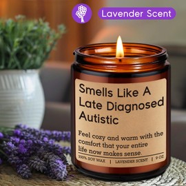 Fairy's Gift Candle, Late Diagnosed Autism Gifts for Autistic Adults, Actually Autistic Gifts, Neurodivergent Comfort Presents Ideas, Funny Autism Awareness Acceptance Stuff for Friends, Women, Men