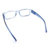Fancy Narrow Rectangle Spring Hinge Light Weight Plastic Reading Glasses