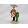 Dod Bandito Mexican Bandit with Cigar Skeleton Outlaw Sculpture