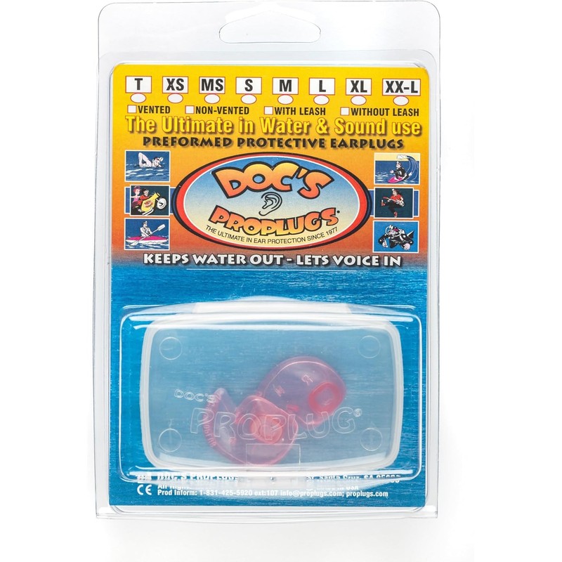 XXL – Non-Vented Doc’s Proplugs – Pink – Non-LEASHED –