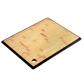KESPER Bamboo Chopping Board, Dimensions: 35 x 26 x 1.5 cm, Colour: Brown, Black, 58280