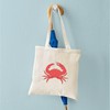 CafePress Red Crab Tote Bag Natural Canvas Tote Bag, Reusable