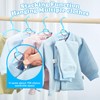 AMZXHCQ Baby Hangers with Metal Ring Clips, Children Plastic Hanger