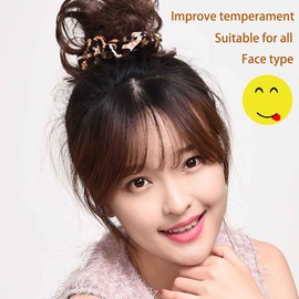 6 PCS scrunchies for hair cheetah print hair ties scrunchie animal print velvet leopard bow women lepord large clips for thick hair 3 styles LARGE