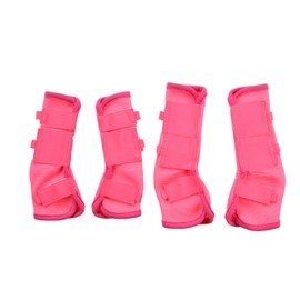 LEAFOREST Horse Fly Boots - Fly Horse Boots Perfect for Equine Leg Wraps and Maximum Horse Fly Protection Set of 4 (Pink, Cob)