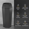 Dyna-Living Commercial Heavy-Duty Trash Cans Outdoor Garbage Can with Lid