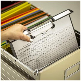OfficemateOIC Klip N - Portapapeles para archivar paisajes, color carbón (83040)                                                                      