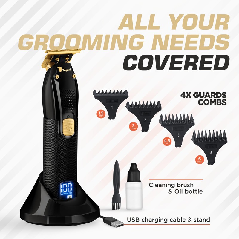 Fagaci Men's Hair Trimmer - Turbo Power with Precise Cutting,