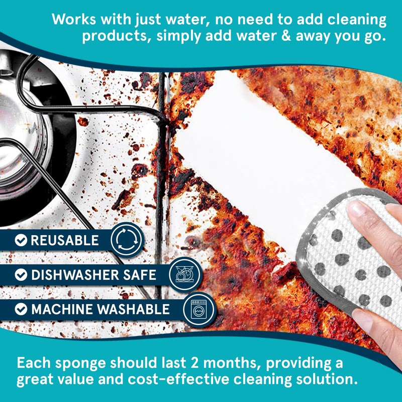 Anti-Bacterial Cleaning Pads by Smith’s® | 3 Pack | Dual-Sided