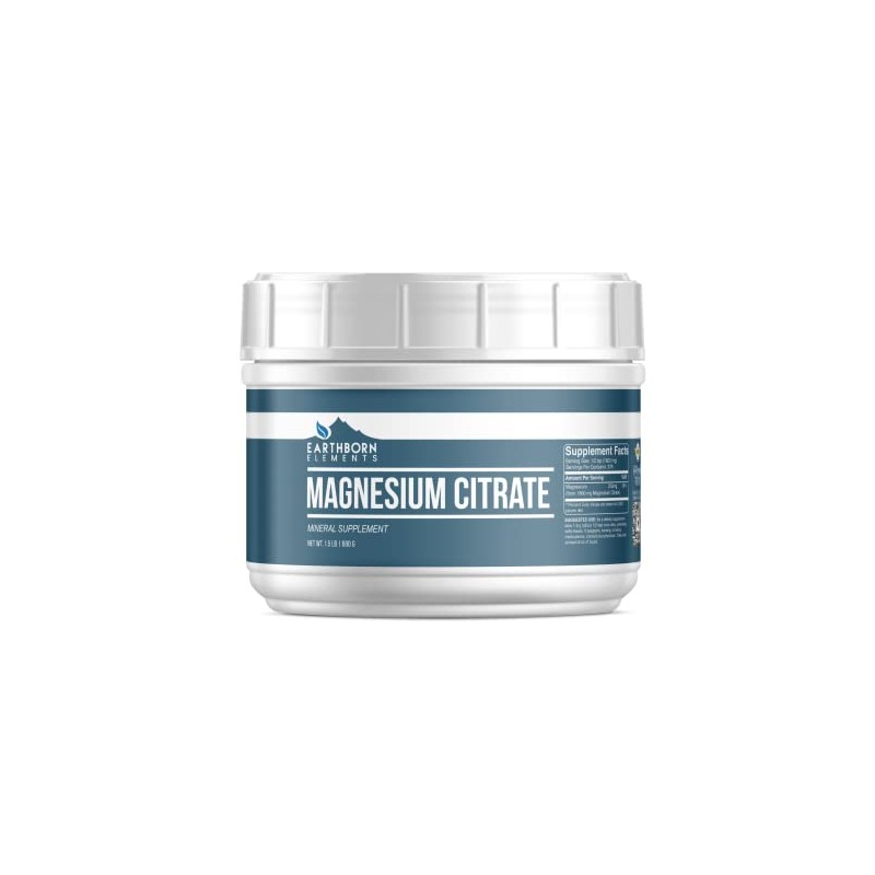 Earthborn Elements Magnesium Citrate (1.5 lb), Oral Supplement, No Additives