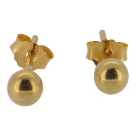 Touch Jewellery 925 Gold Plated 4mm Sterling Silver Ball Stud Earrings