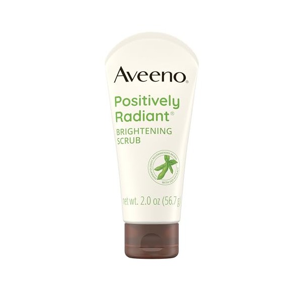 Aveeno Positively Radiant Skin Brightening Exfoliating Daily Facial Scrub, Moisture-Rich